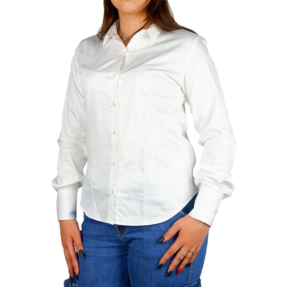 Elegant Satin Cotton Milano Shirt - GlamHub Luxury and Icon Brand Clothing