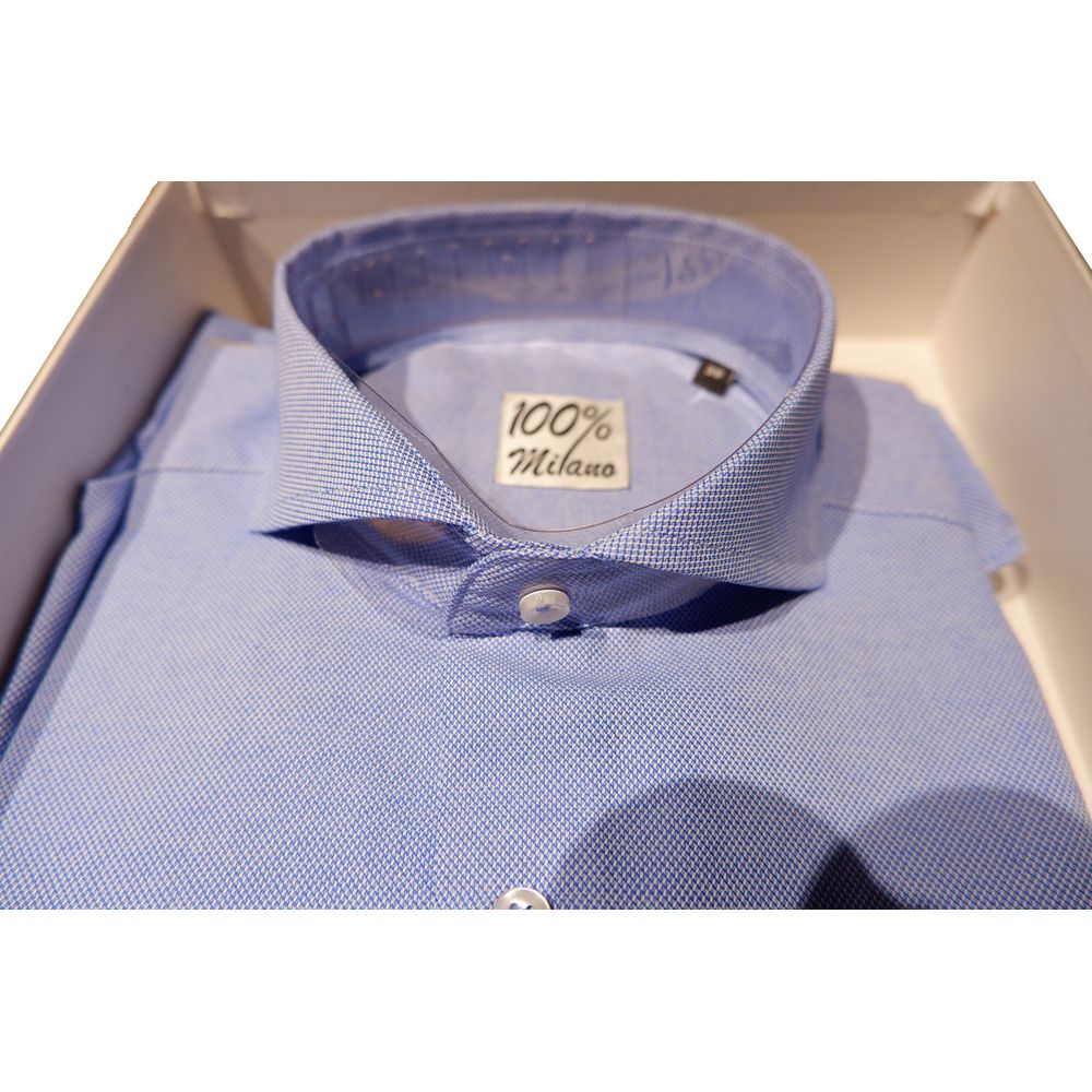 Elegant Light Blue Oxford Shirt - GlamHub Luxury and Icon Brand Clothing