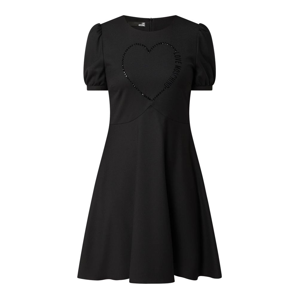 Black Polyester Women Dress - GlamHub Luxury and Icon Brand Clothing