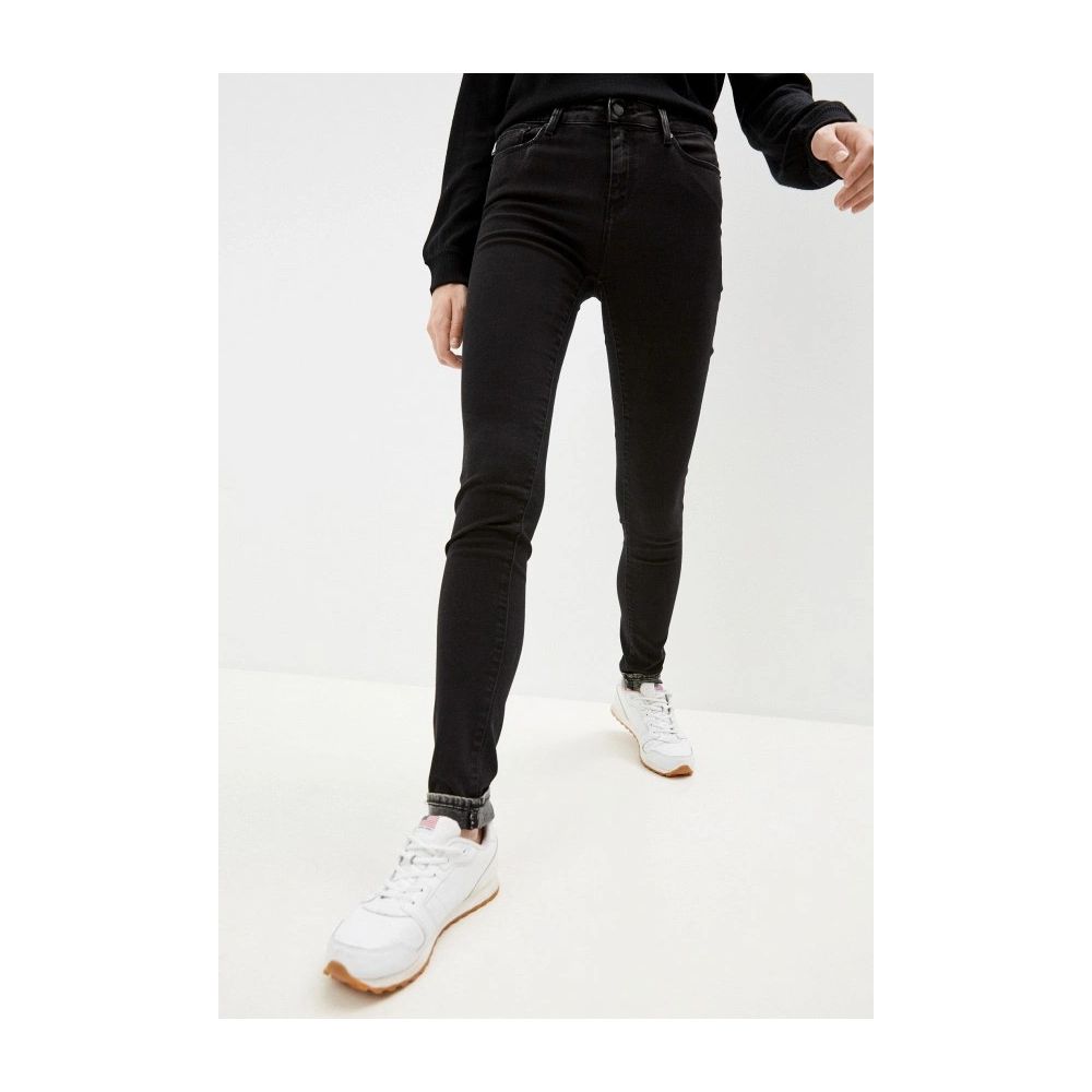 Black Cotton Women Jeans - GlamHub Luxury and Icon Brand Clothing