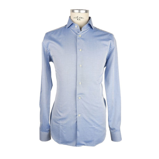 Elegant Light Blue Milano Shirt - GlamHub Luxury and Icon Brand Clothing