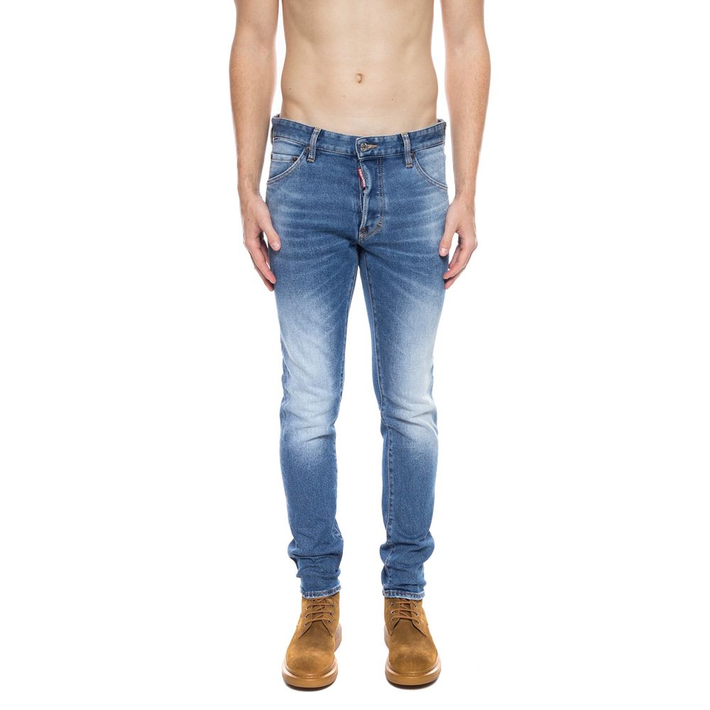 Blue Cotton Men's Distressed Jean - GLAMHUB BOUTIQUE 