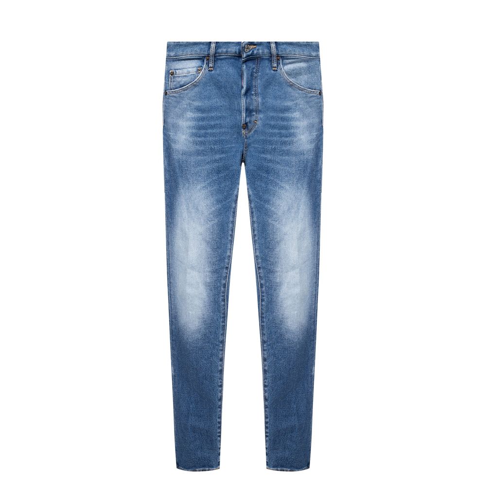 Blue Cotton Men's Distressed Jean - GLAMHUB BOUTIQUE 