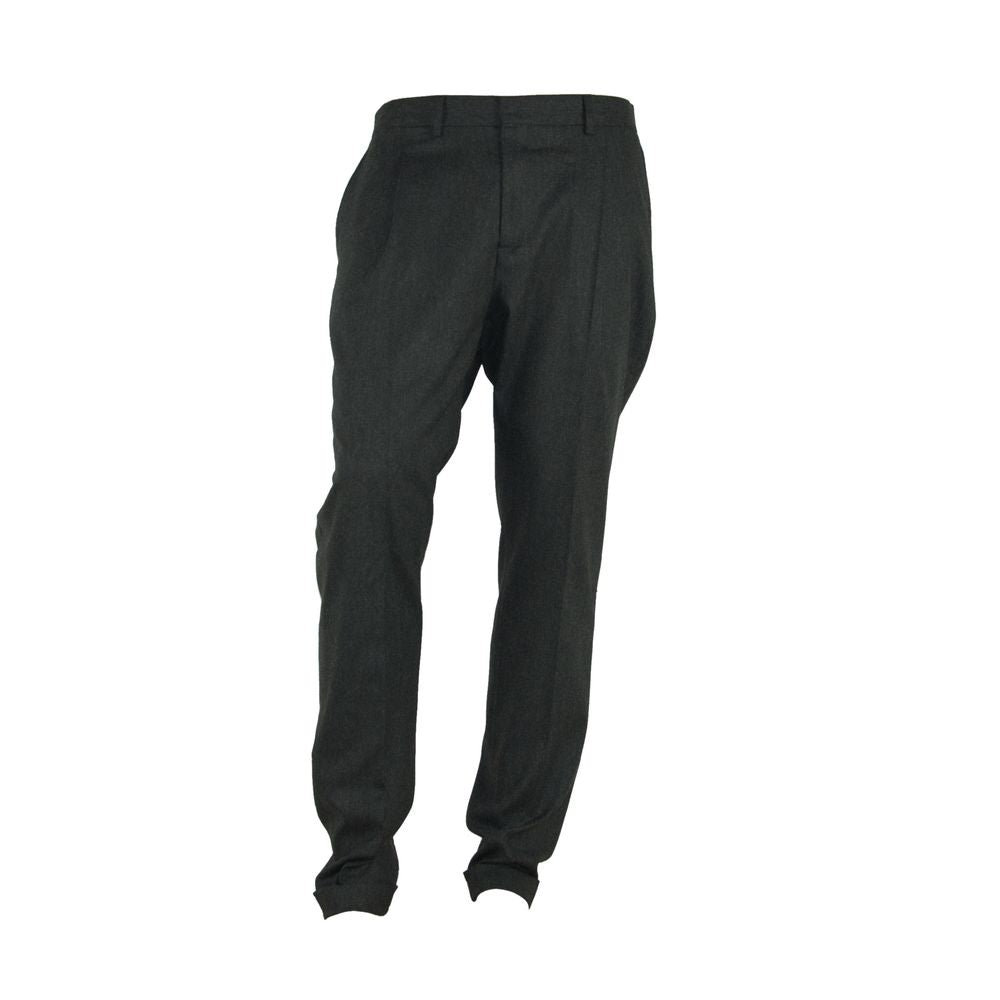 Elegant Italian Gray Trousers for Men - GlamHub Luxury and Icon Brand Clothing