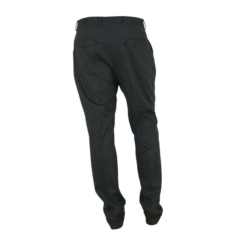 Elegant Italian Gray Trousers for Men - GlamHub Luxury and Icon Brand Clothing