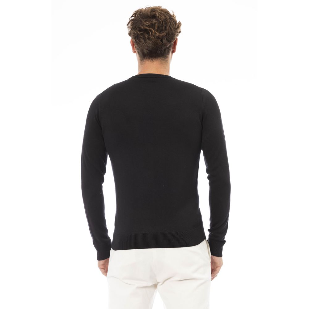 Black Modal Men Sweater - GlamHub Luxury and Icon Brand Clothing