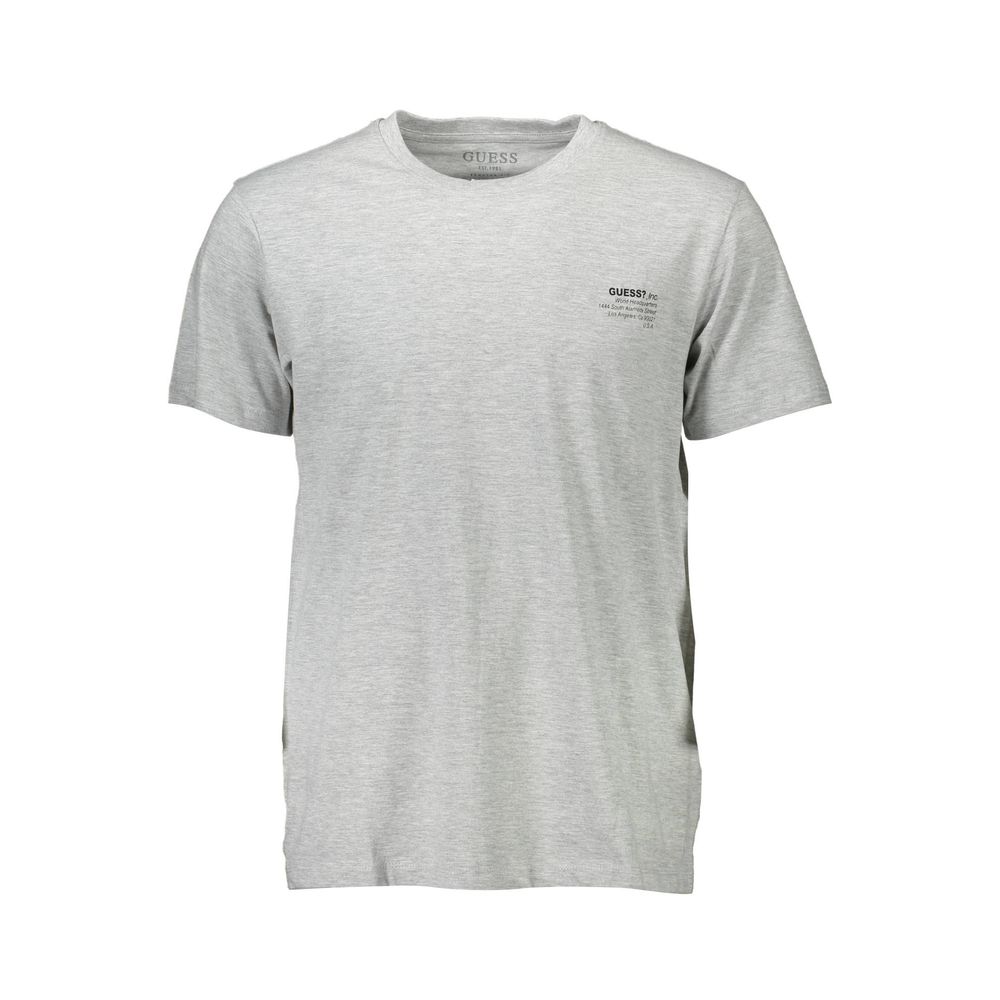 Gray Cotton Men T-Shirt - GLAMHUB BOUTIQUE 