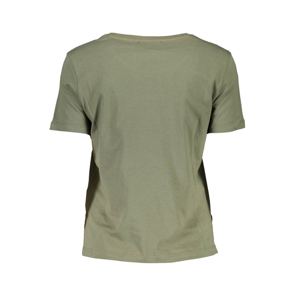 Green Cotton Women T-Shirt - GLAMHUB BOUTIQUE 