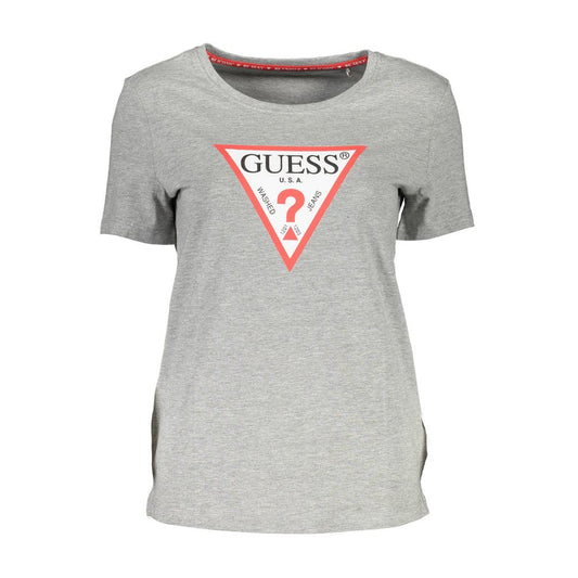 Gray Cotton Women T-Shirt - GLAMHUB BOUTIQUE 