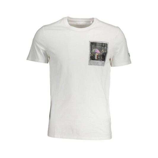 White Cotton Men T-Shirt - GLAMHUB BOUTIQUE 