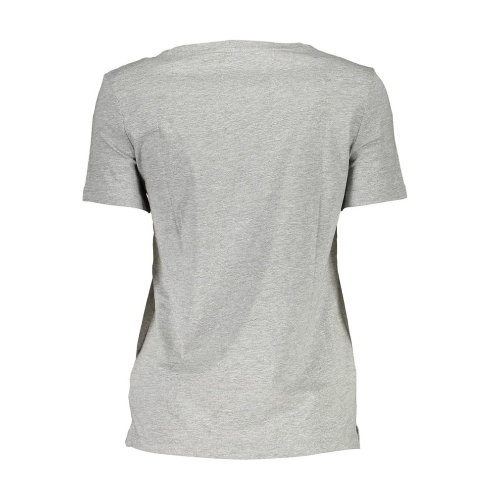 Gray Cotton Women T-Shirt - GLAMHUB BOUTIQUE 