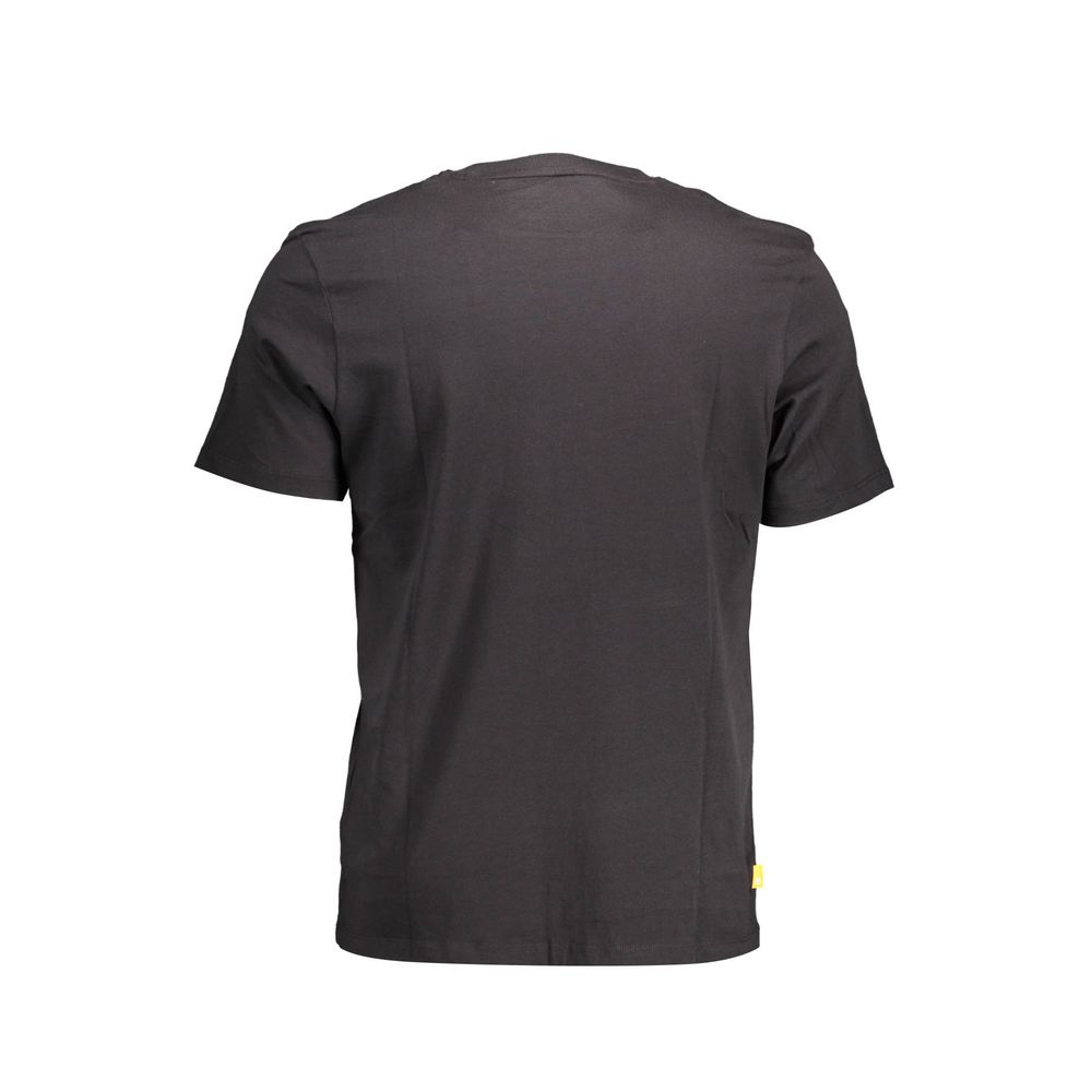 Black Cotton Men T-Shirt - GlamHub Luxury and Icon Brand Clothing