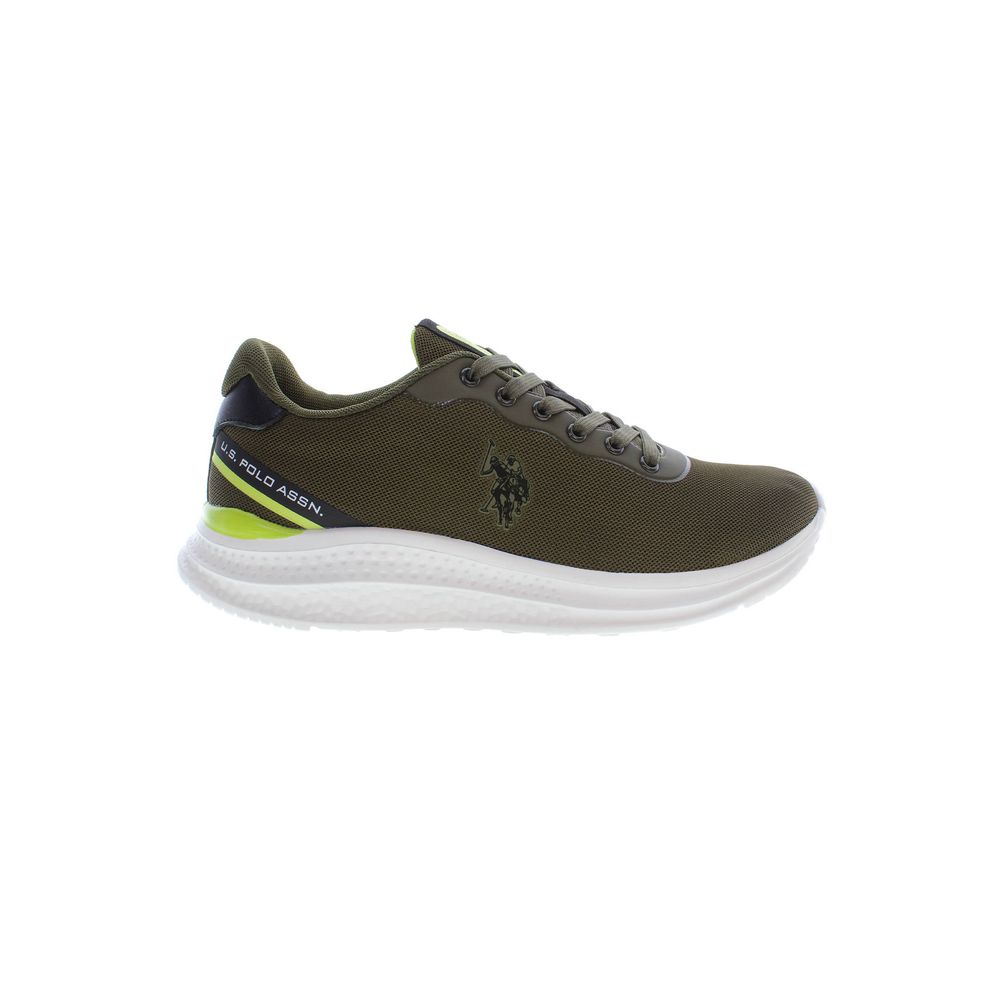 U.S. POLO ASSN. Green Polyester Men Sneaker