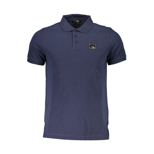 Blue Cotton Men Polo Shirt - GlamHub Luxury and Icon Brand Clothing