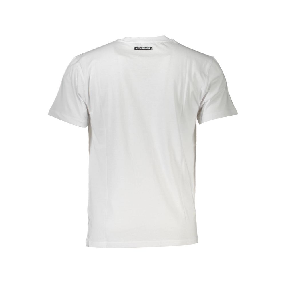 White Cotton Men T-Shirt - GlamHub Luxury and Icon Brand Clothing