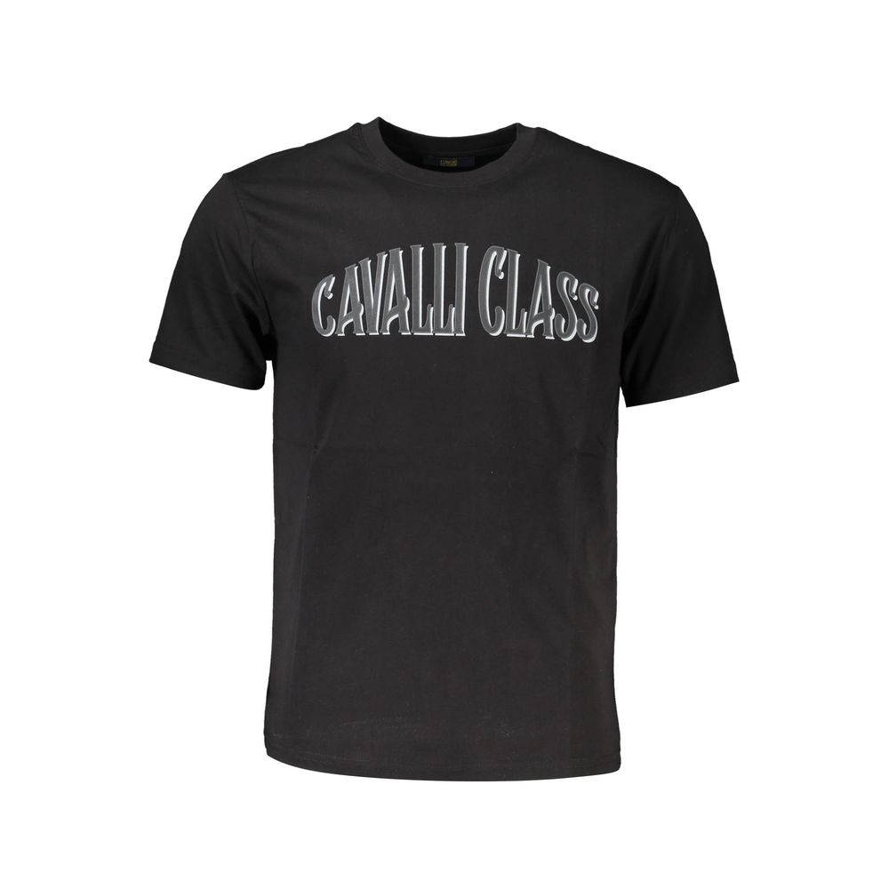 Black Cotton Men T-Shirt - GlamHub Luxury and Icon Brand Clothing