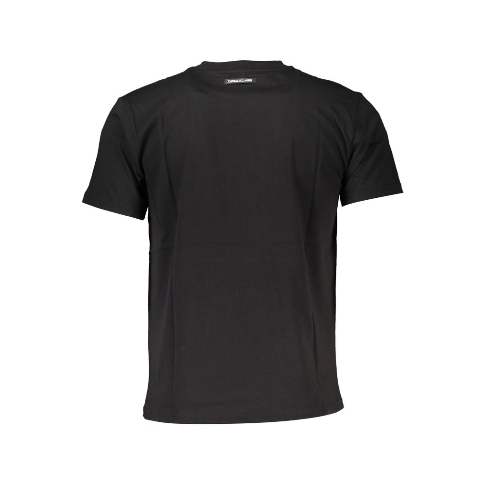 Black Cotton Men T-Shirt - GlamHub Luxury and Icon Brand Clothing