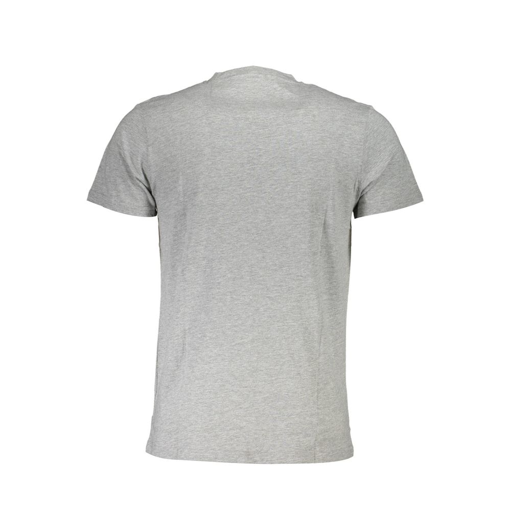 Gray Cotton T-Shirt - GlamHub Luxury and Icon Brand Clothing