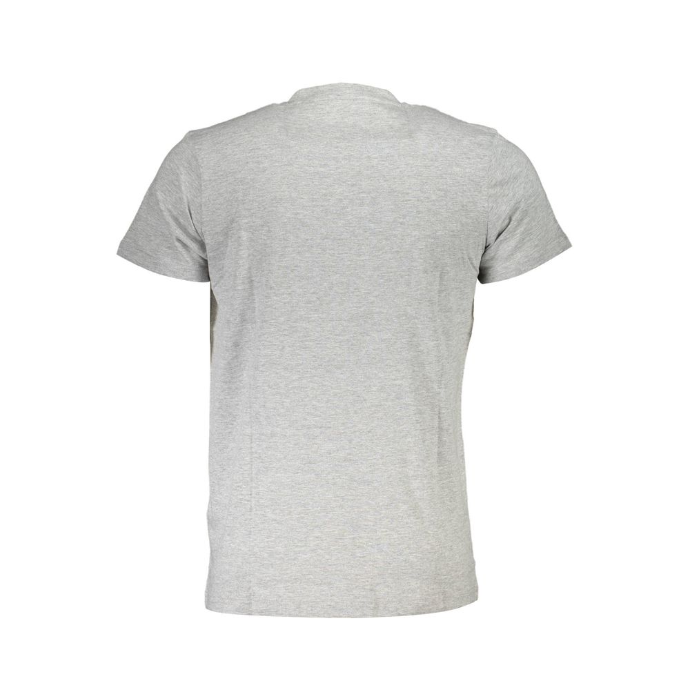 Gray Cotton T-Shirt - GlamHub Luxury and Icon Brand Clothing