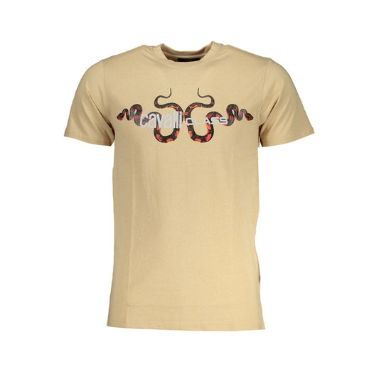 Beige Cotton T-Shirt - GlamHub Luxury and Icon Brand Clothing