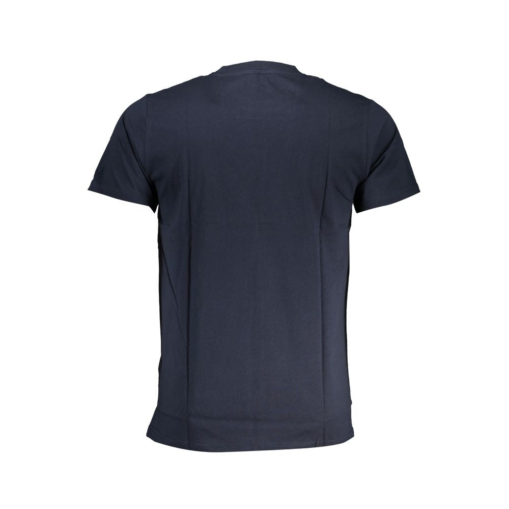 Blue Cotton T-Shirt - GlamHub Luxury and Icon Brand Clothing