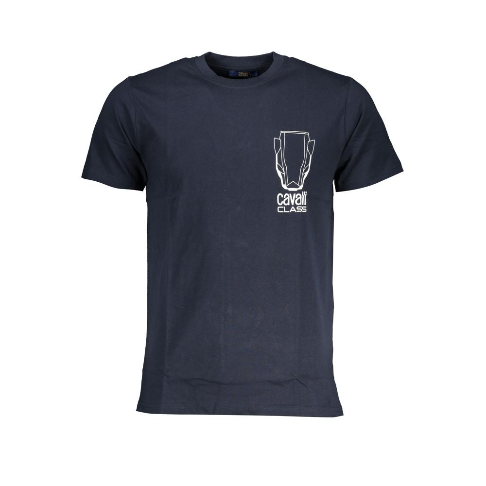 Blue Cotton T-Shirt - GlamHub Luxury and Icon Brand Clothing