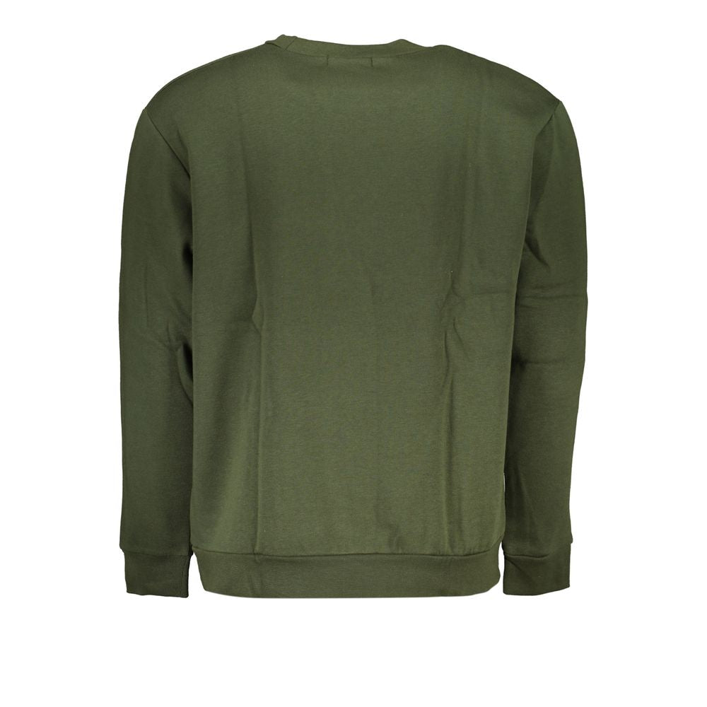 Chic Green Embroidered Crew Neck Sweater - GlamHub Luxury and Icon Brand Clothing