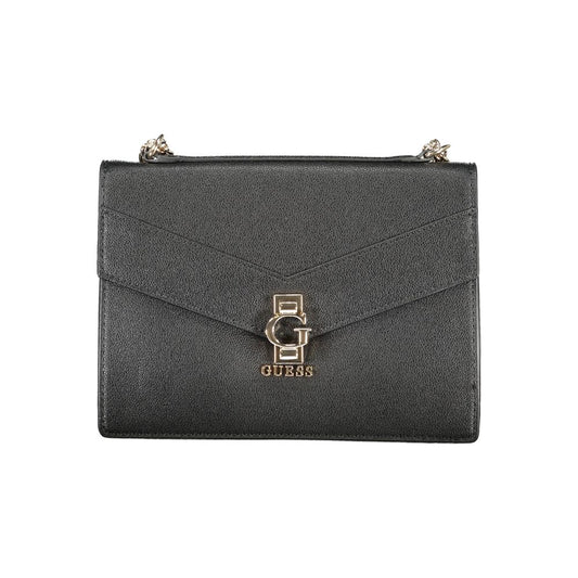 Black Polyethylene Handbag - GLAMHUB BOUTIQUE 