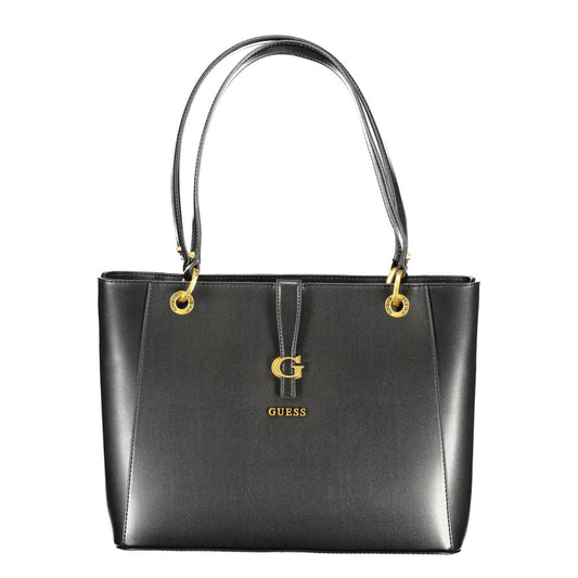 Black Polyethylene Handbag - GLAMHUB BOUTIQUE 