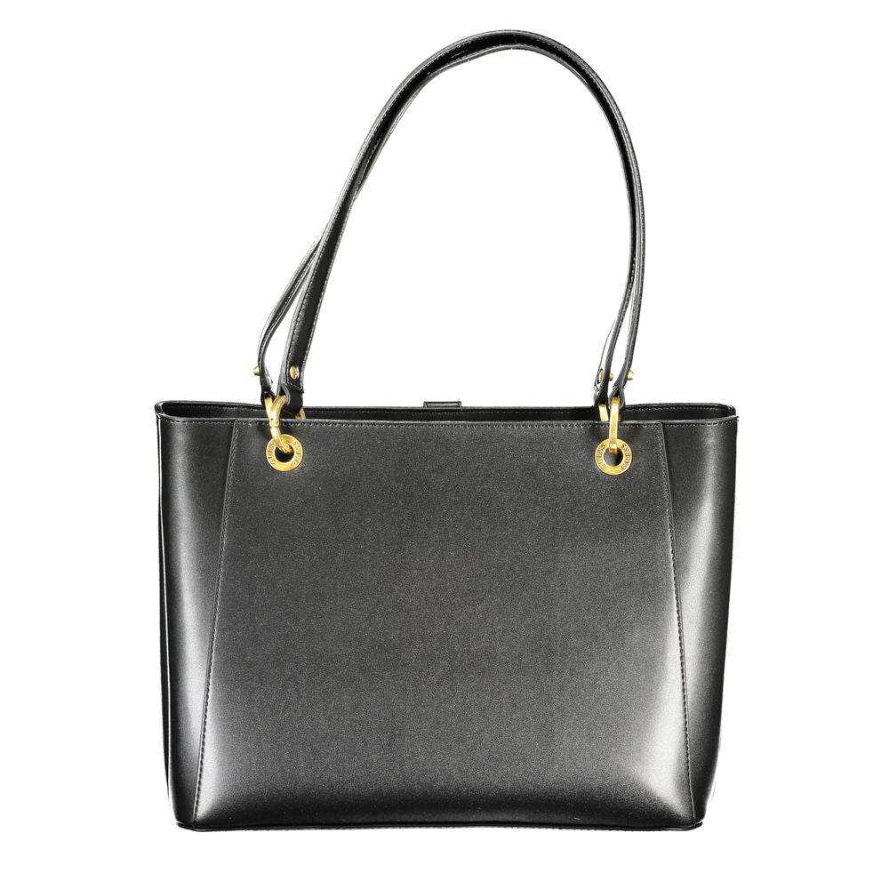 Black Polyethylene Handbag - GLAMHUB BOUTIQUE 