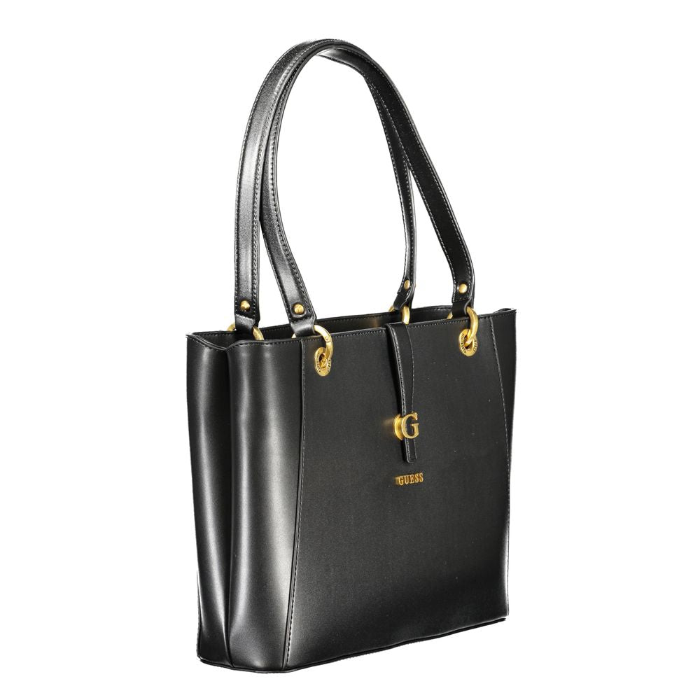 Black Polyethylene Handbag - GLAMHUB BOUTIQUE 