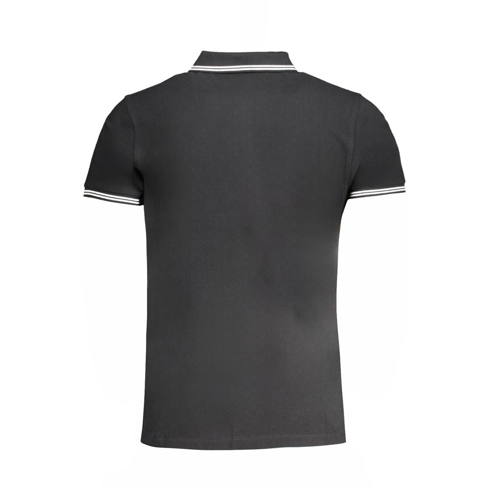 Black Cotton Polo Shirt - GlamHub Luxury and Icon Brand Clothing