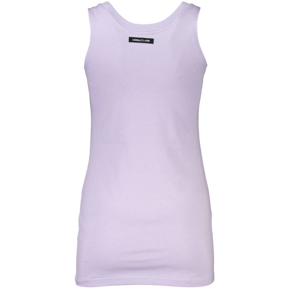 Purple Cotton Women Top - GlamHub Luxury and Icon Brand Clothing