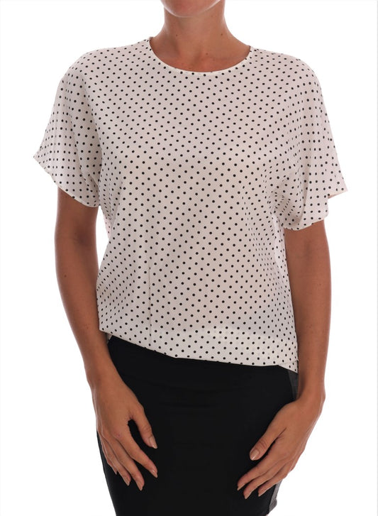 Chic Polka Dot Silk Blouse - GlamHub Luxury and Icon Brand Clothing