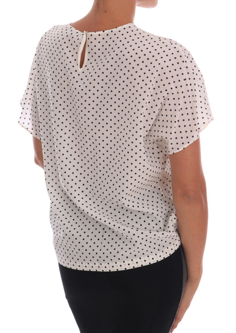 Chic Polka Dot Silk Blouse - GlamHub Luxury and Icon Brand Clothing