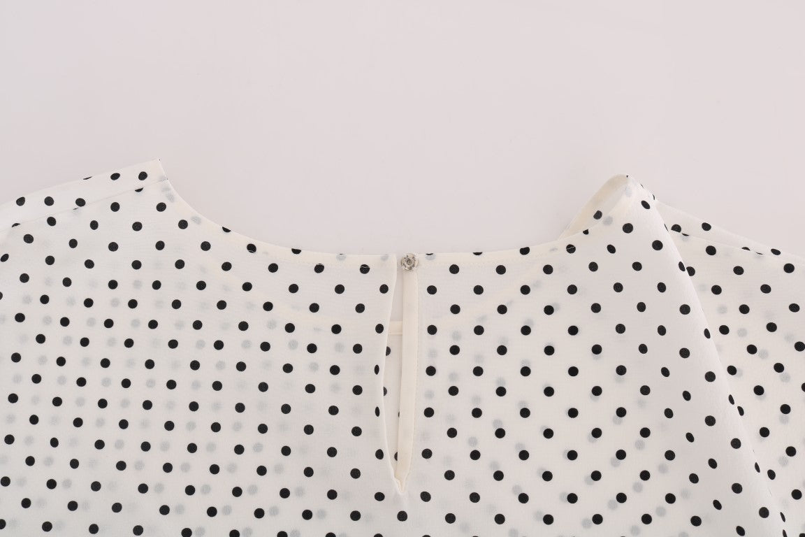 Chic Polka Dot Silk Blouse - GlamHub Luxury and Icon Brand Clothing