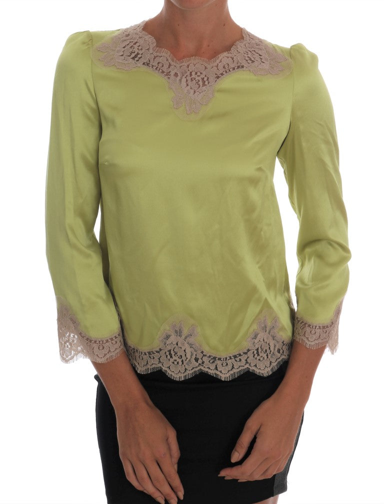 Elegant Floral Lace Silk Blouse - GlamHub Luxury and Icon Brand Clothing