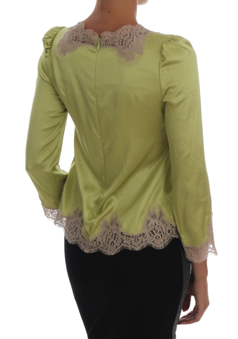 Elegant Floral Lace Silk Blouse - GlamHub Luxury and Icon Brand Clothing