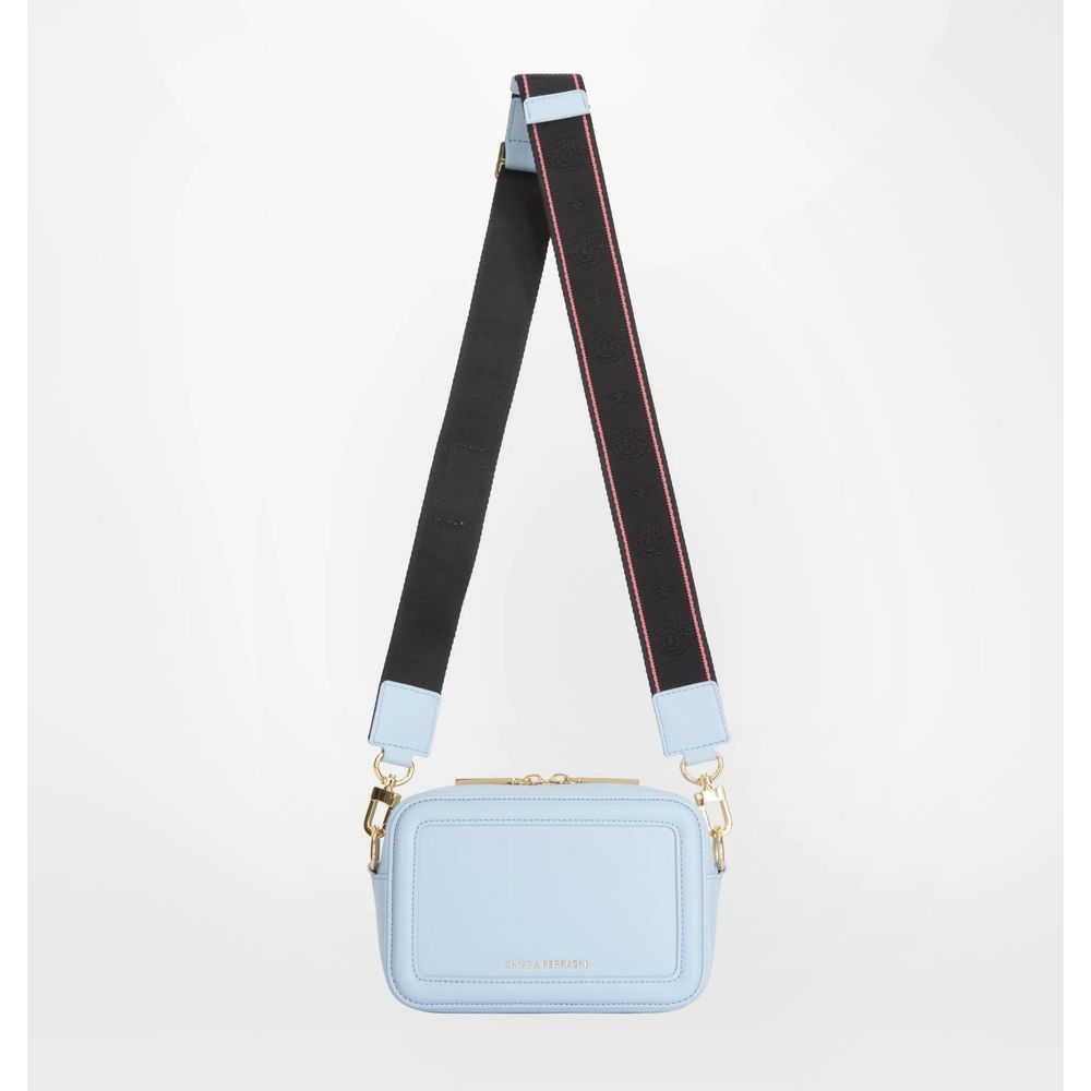 Light Blue Polyester Women Crossbody Bag - GlamHub Luxury and Icon Brand Clothing