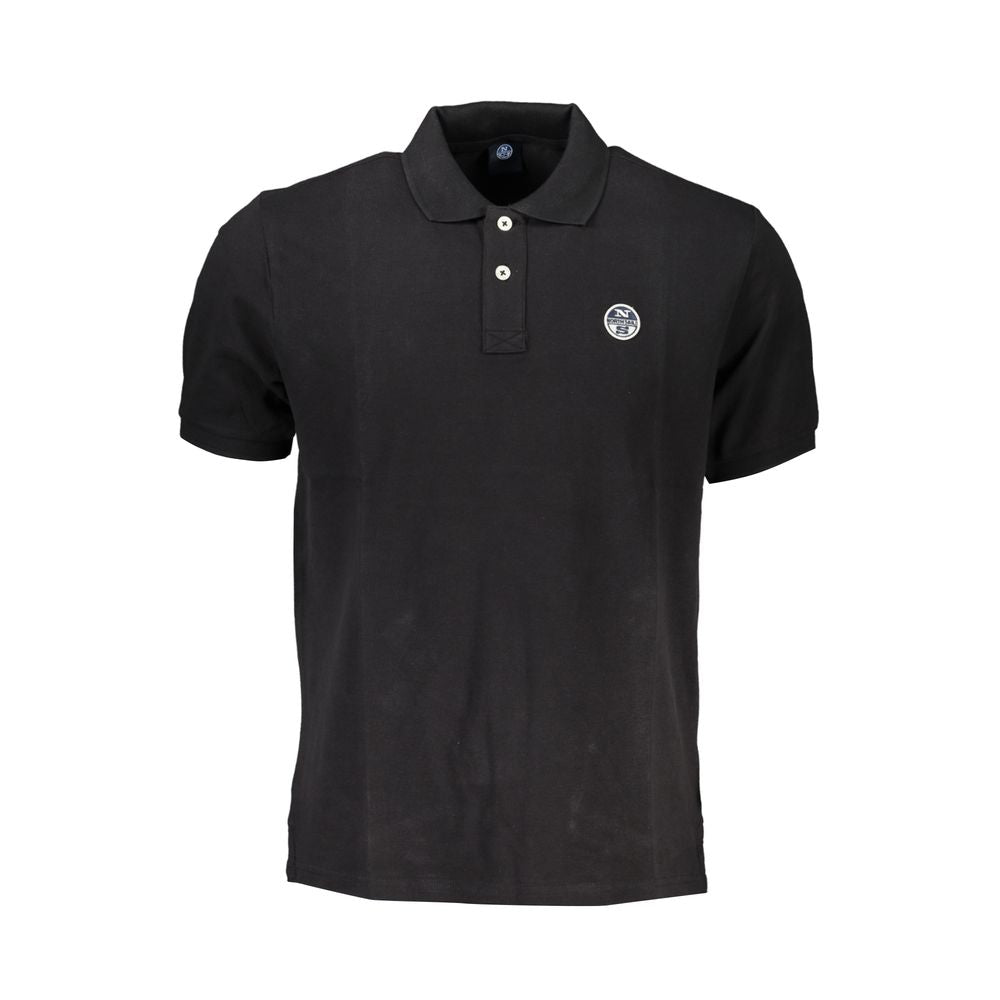 Black Cotton Polo Shirt