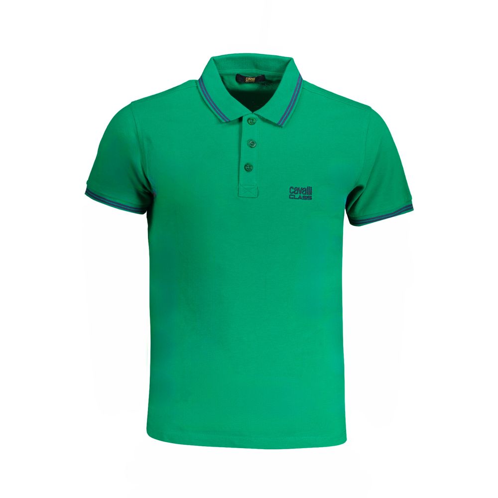 Green Cotton Polo Shirt - GlamHub Luxury and Icon Brand Clothing