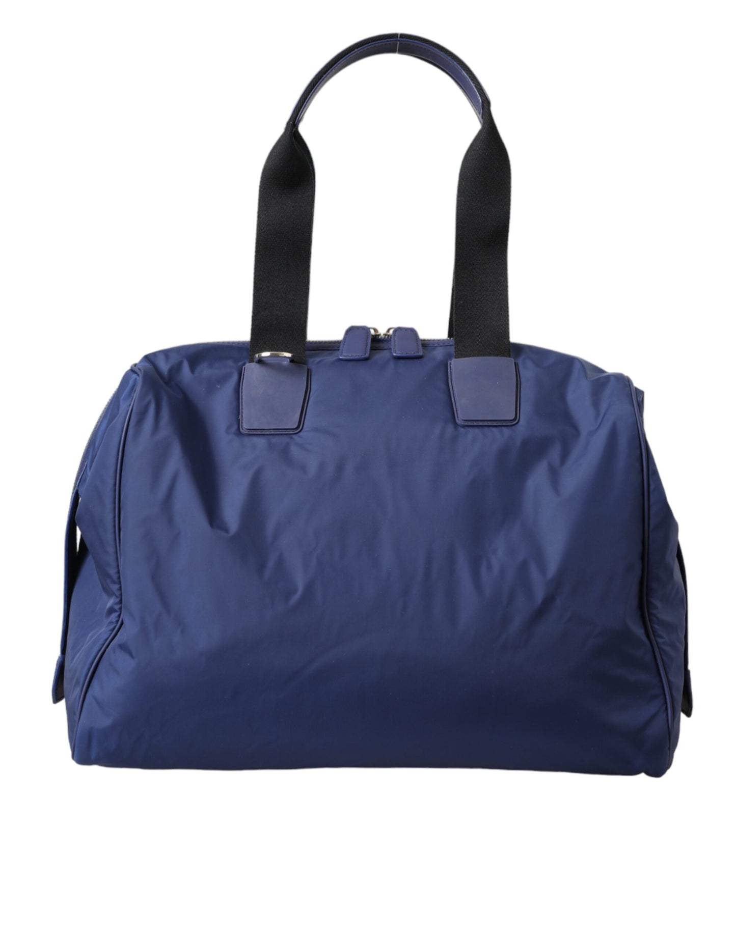 Blaue Reisetasche aus Nylon-Kalbsleder