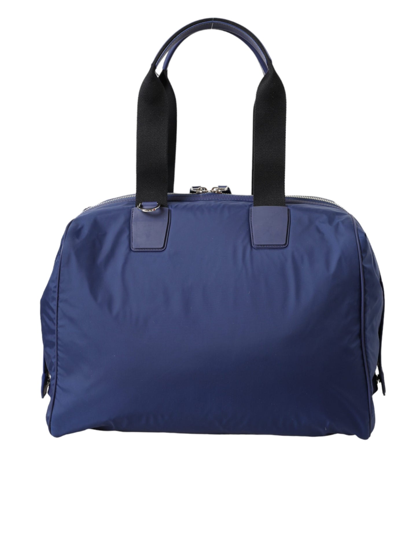 Blaue Reisetasche aus Nylon-Kalbsleder