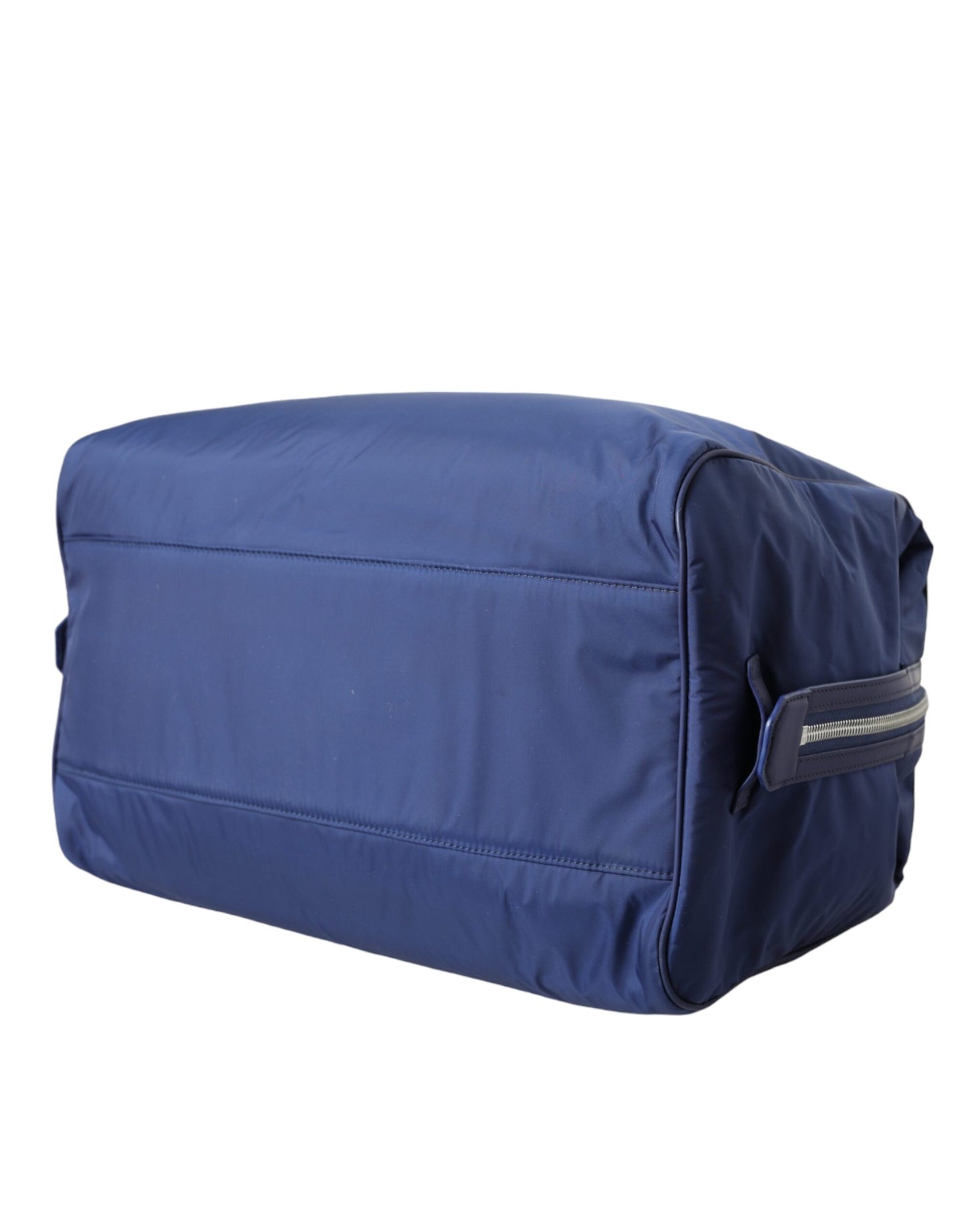 Blaue Reisetasche aus Nylon-Kalbsleder