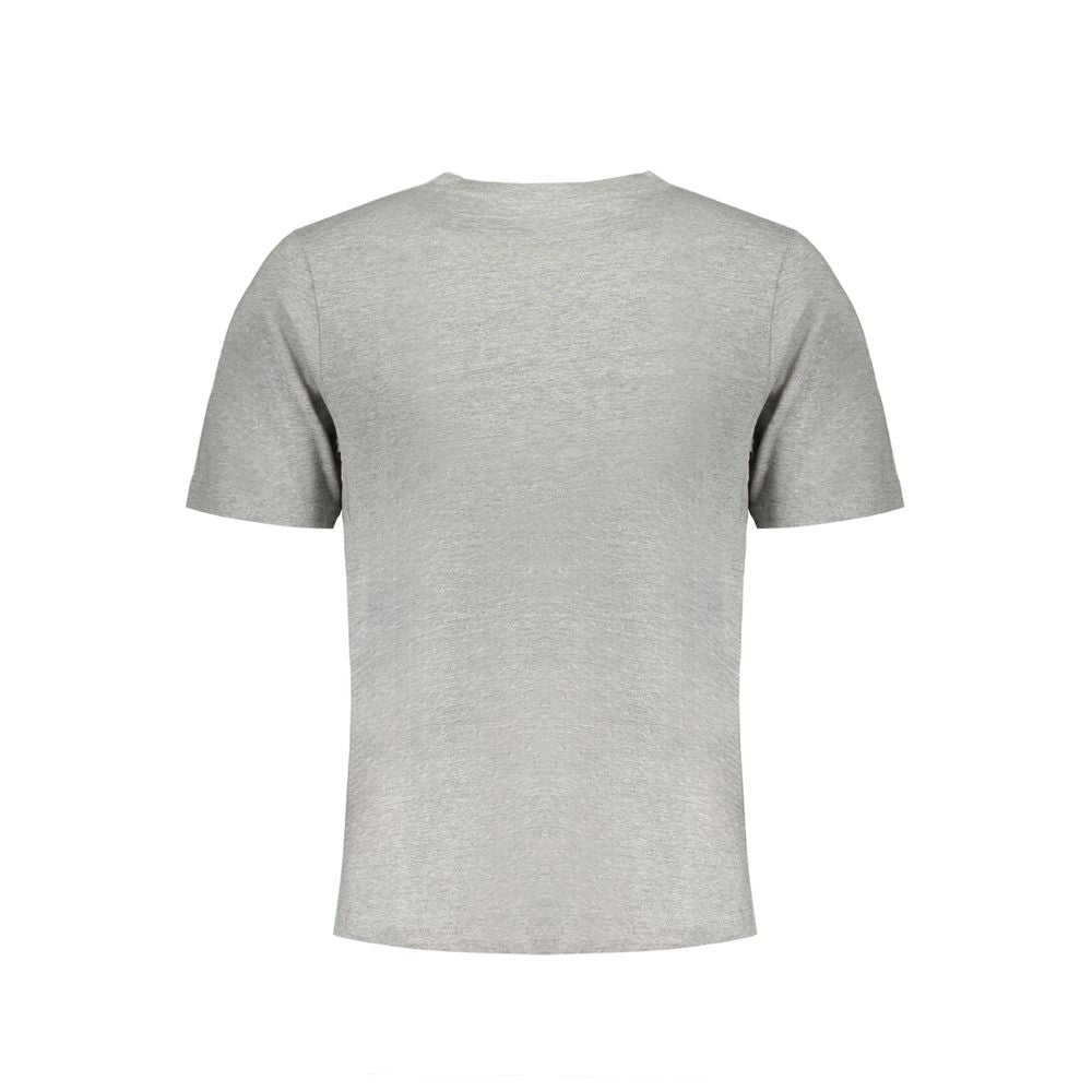 Gray Cotton T-Shirt - GLAMHUB BOUTIQUE 