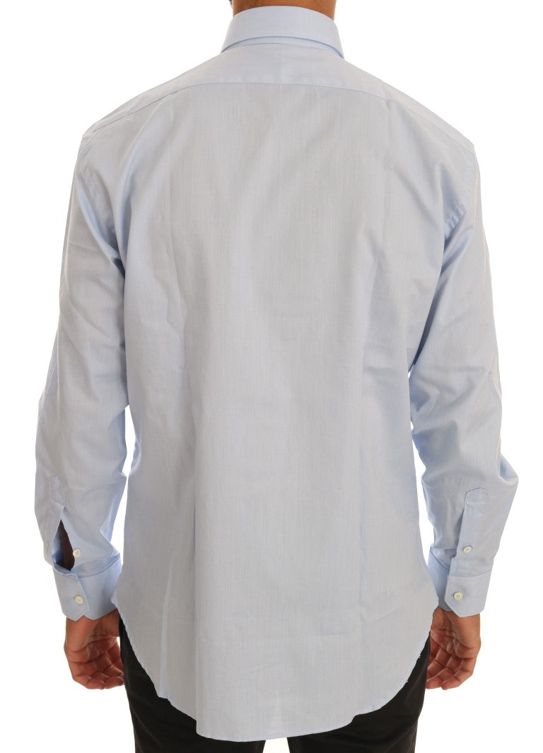 Light Blue Cotton Dress Shirt - GLAMHUB BOUTIQUE 