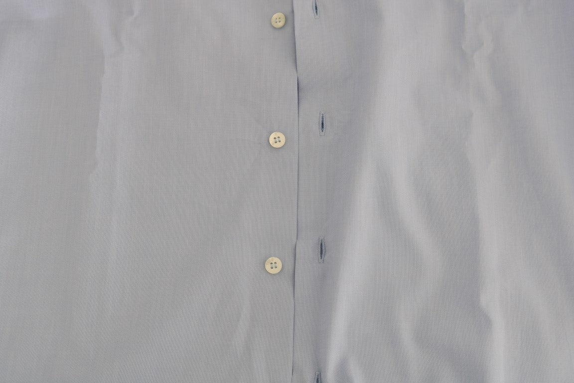 Light Blue Cotton Dress Shirt - GLAMHUB BOUTIQUE 