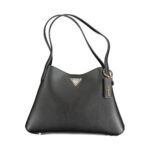 Black Polyethylene Handbag - GLAMHUB BOUTIQUE 