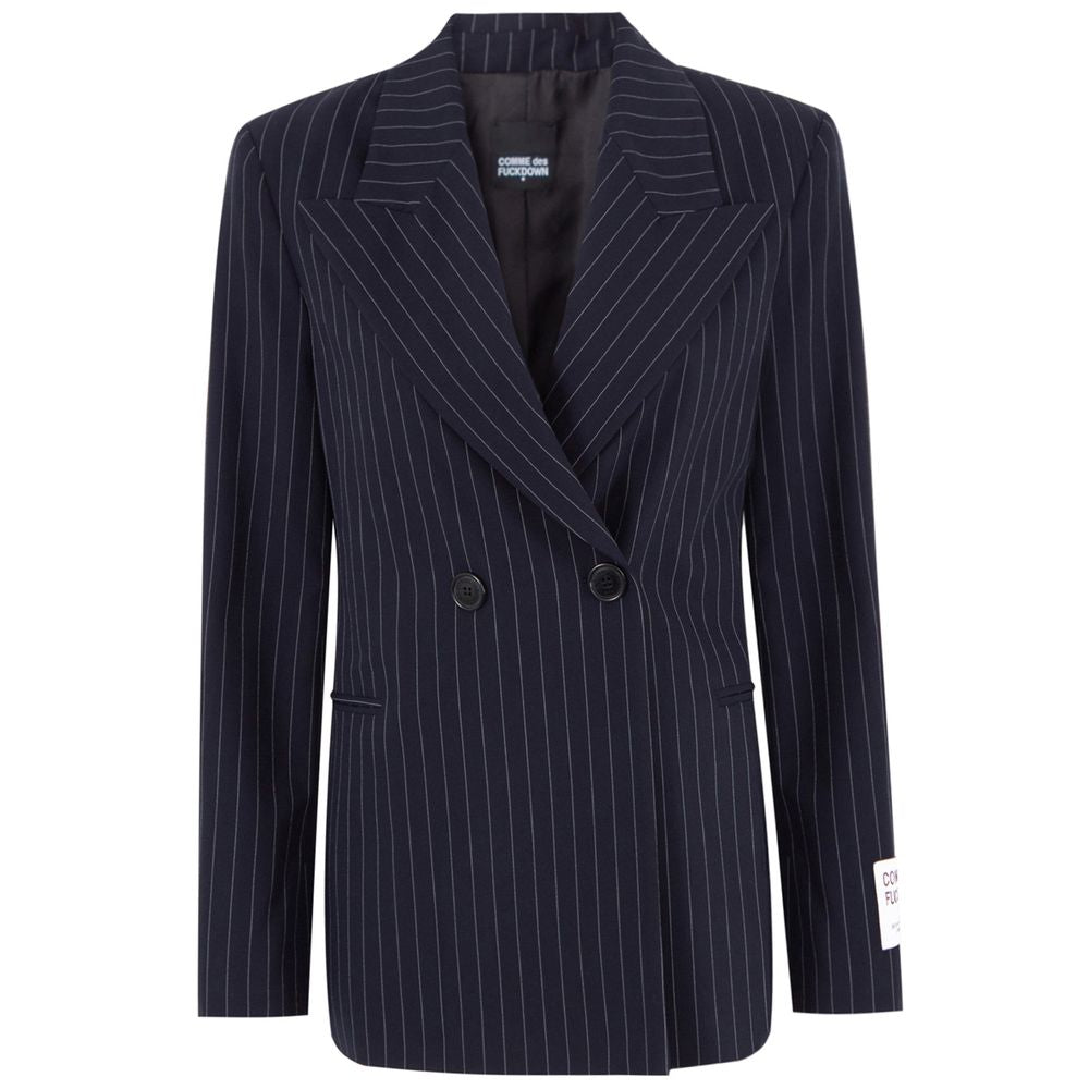 Blue Polyester Suits & Blazer - GlamHub Luxury and Icon Brand Clothing