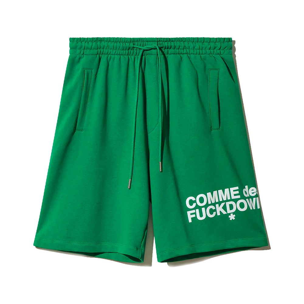 Green Cotton Short - GlamHub Luxury and Icon Brand Clothing